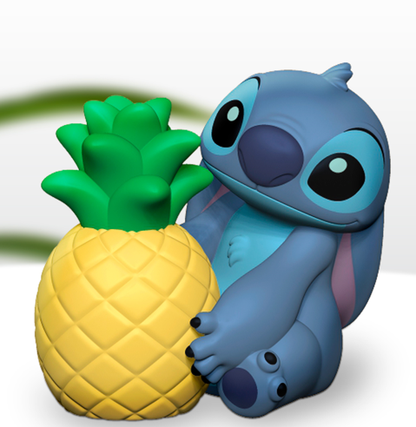 STITCH - Stitch et Ananas - Set Salière et Poivrière