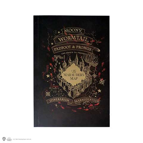 Harry Potter - Carnet souple - Carte du Maraudeur version or